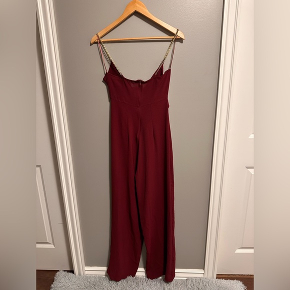 Red romper with gold chain straps - Picture 7 of 14